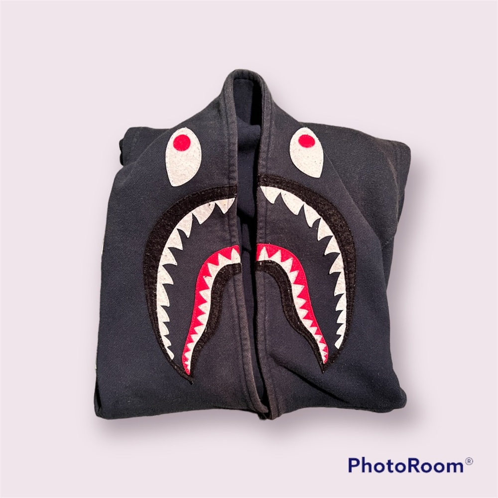 Bape Vintage Wash Hoodie Navy
